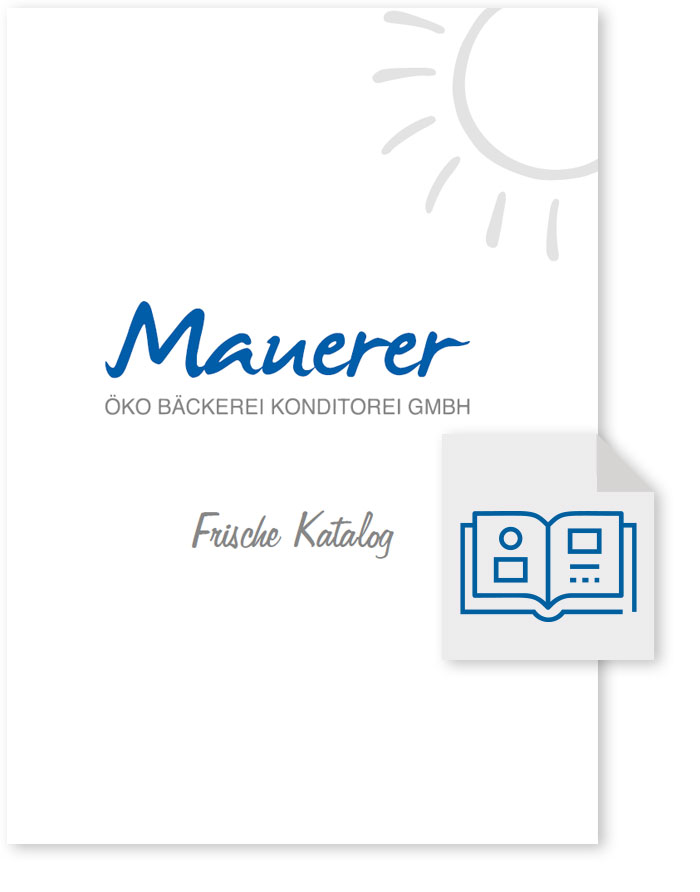 Frische Katalog Regional Lieferbetrieb Öko Bäckerei Konditorei Mauerer